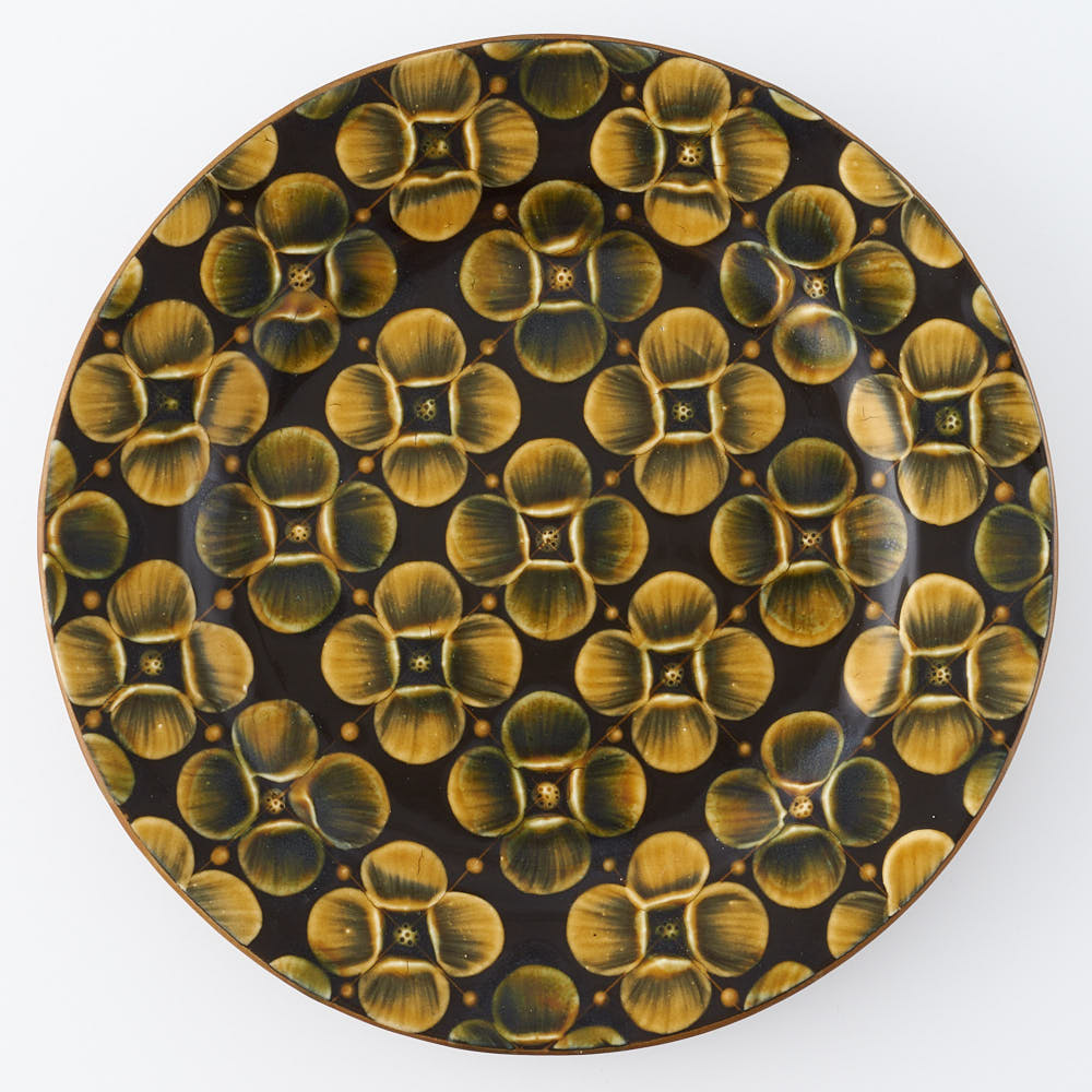 ふくべ窯 飴釉花水木 大皿 ¥16,500 大人の焼き物