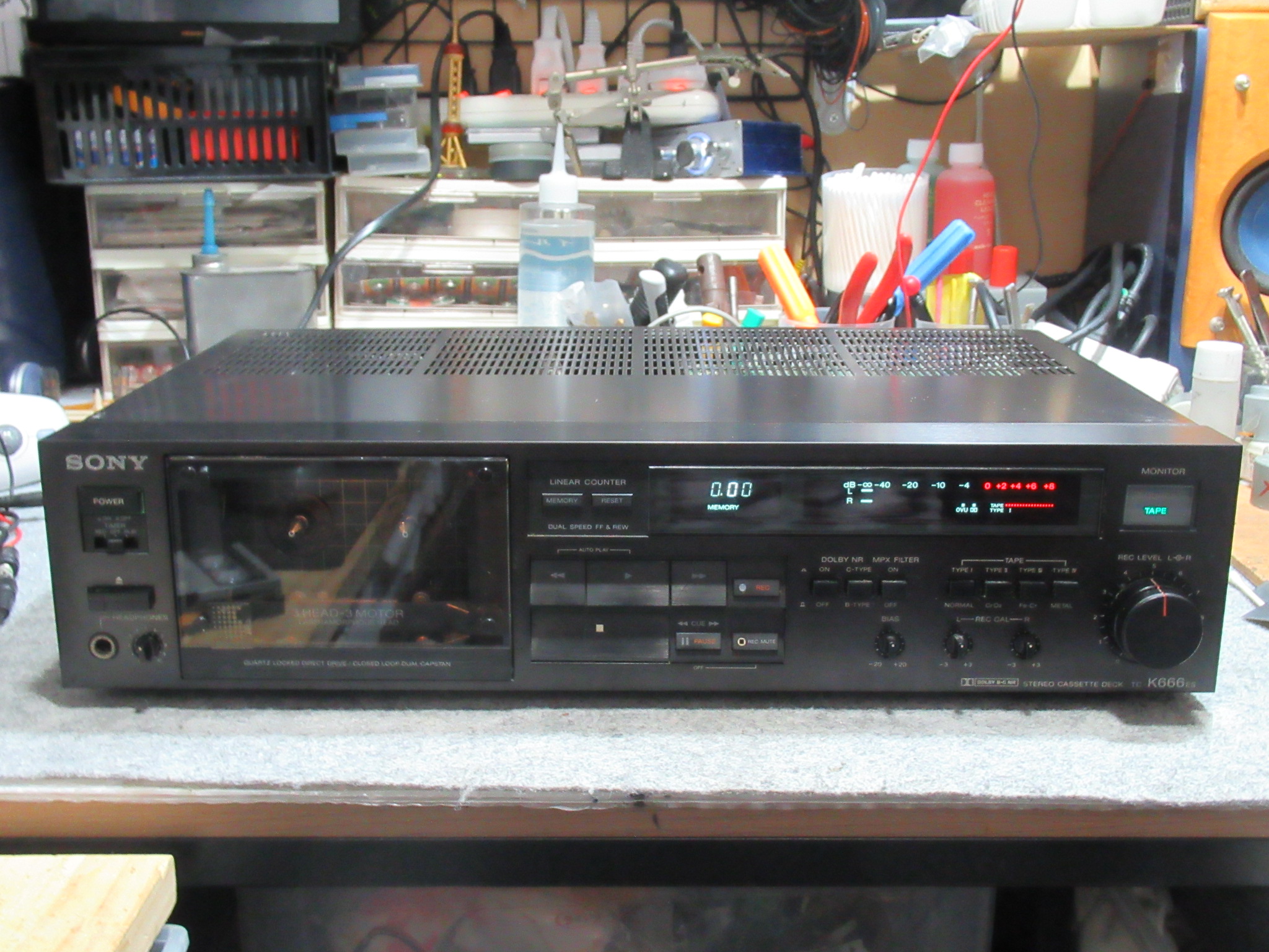 SONY TC-K666ES ピンチローラーアーム固着＆カウンター故障