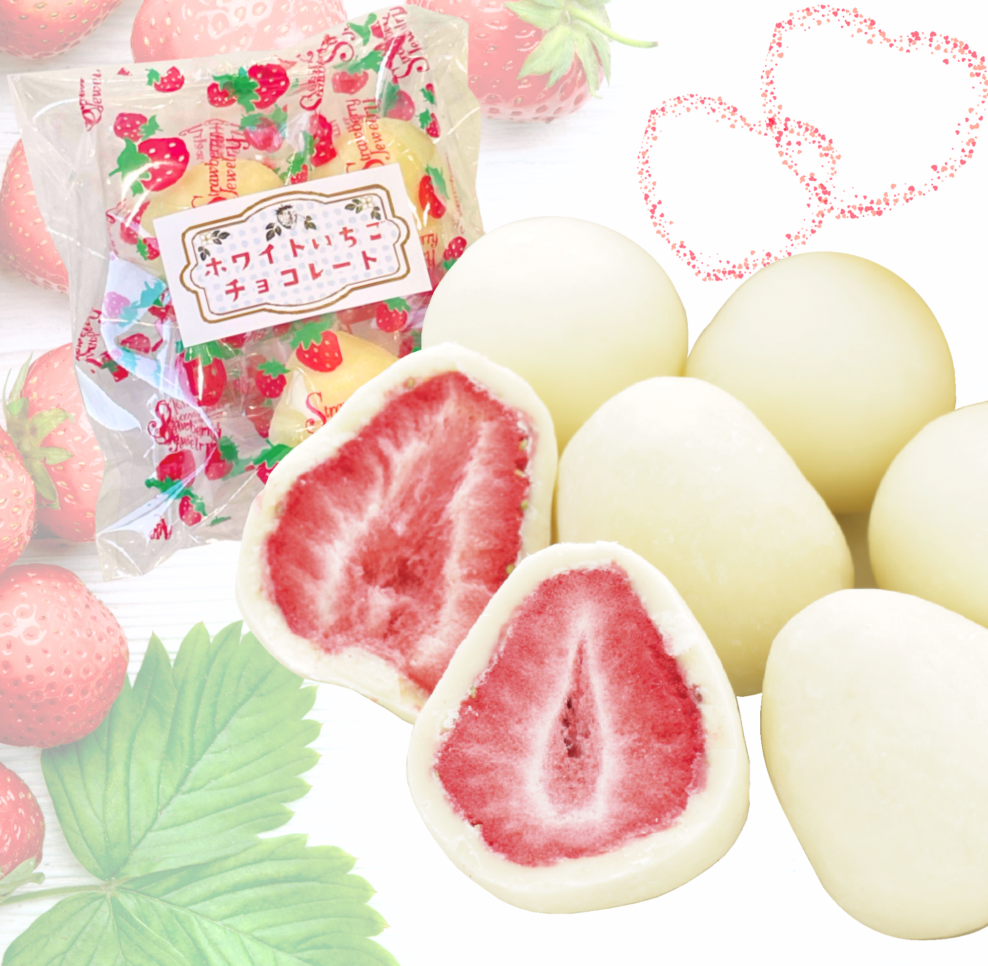 ホワイトいちごチョコレート（3個）｜ラフレストア – CHOOSEBASE SHIBUYA