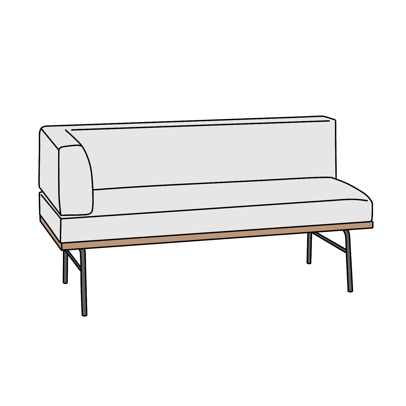 UNICO（ウニコ）FUNEAT（ファニート）ベンチアーム（ライトアーム