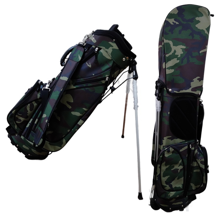 送料無料】ノーロゴ カモフラ柄 スタンドバッグ 8.5型 キャディバッグ