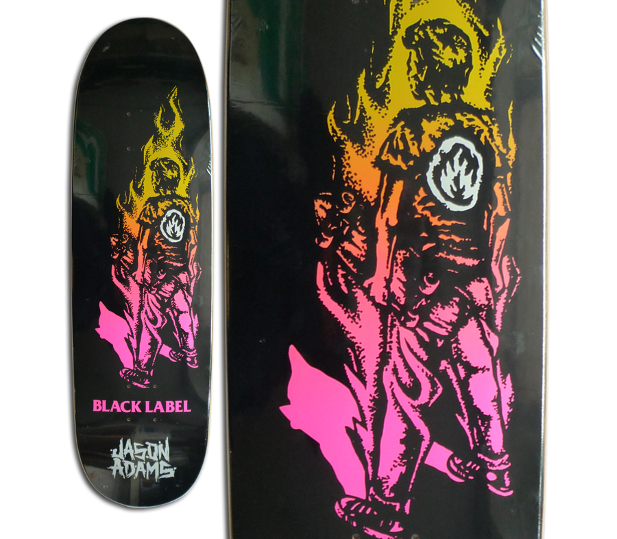 BLACK LABEL JASON ADAMS SUFFER DECK (9 x 32.8inch) ブラック