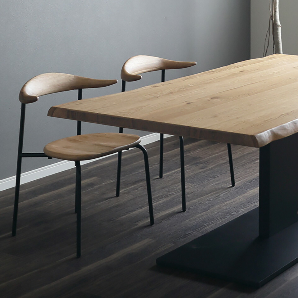 天然無垢材のダイニング 5点セット 一枚板風 幅180cm 4人掛け 天然無垢