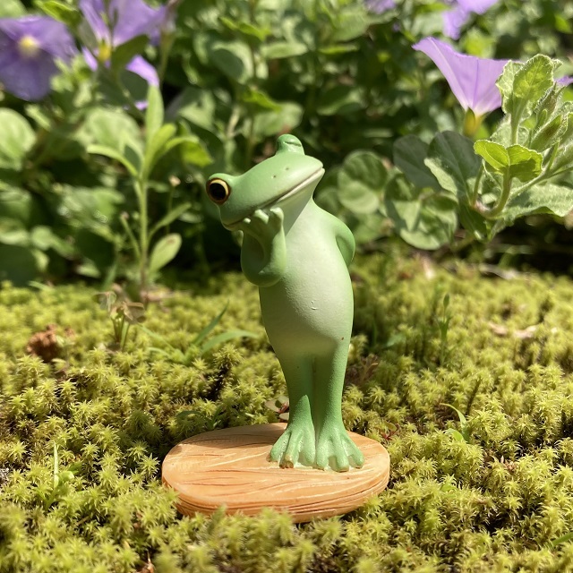 Copeau（コポー）様子をうかがうカエル