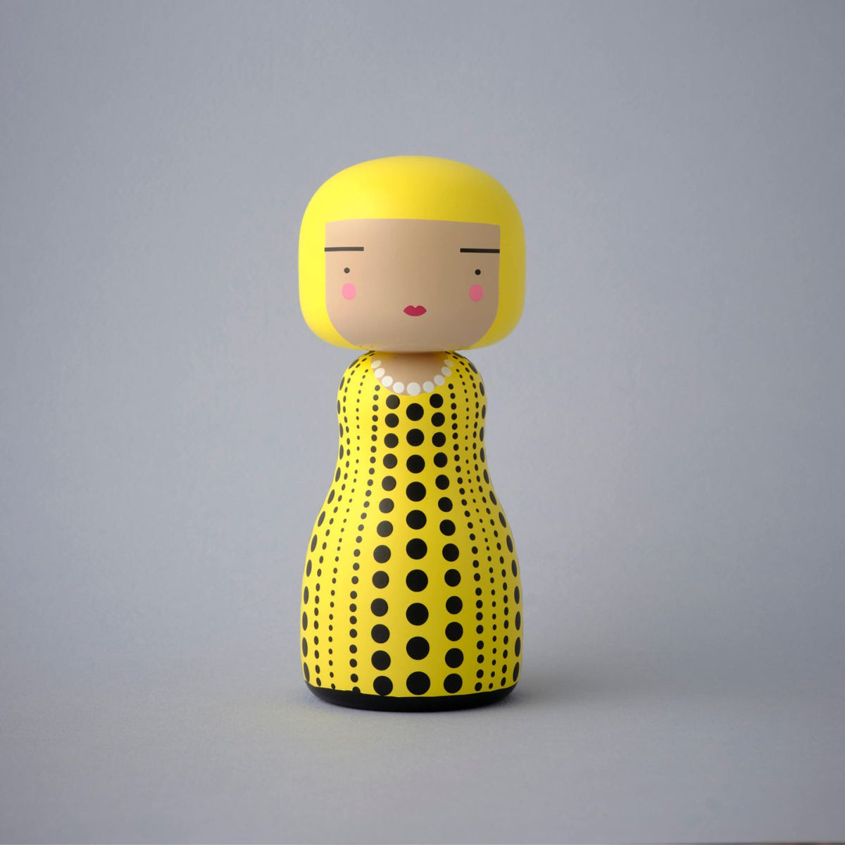Limited Edition Dot Kokeshi Doll - Yellow, 1 of 1000 – Lucie Kaas