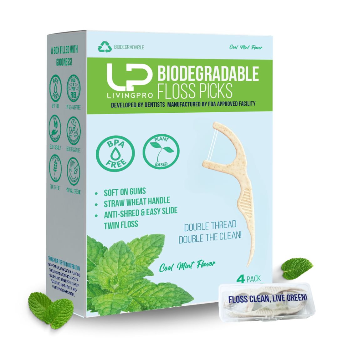 220 Count Double Thread - Mint Floss Picks – LivingPro