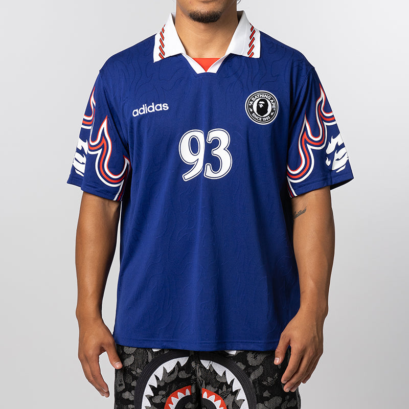 X Bape Short Sleeve Flame Jersey - Japan Blue – LOADED