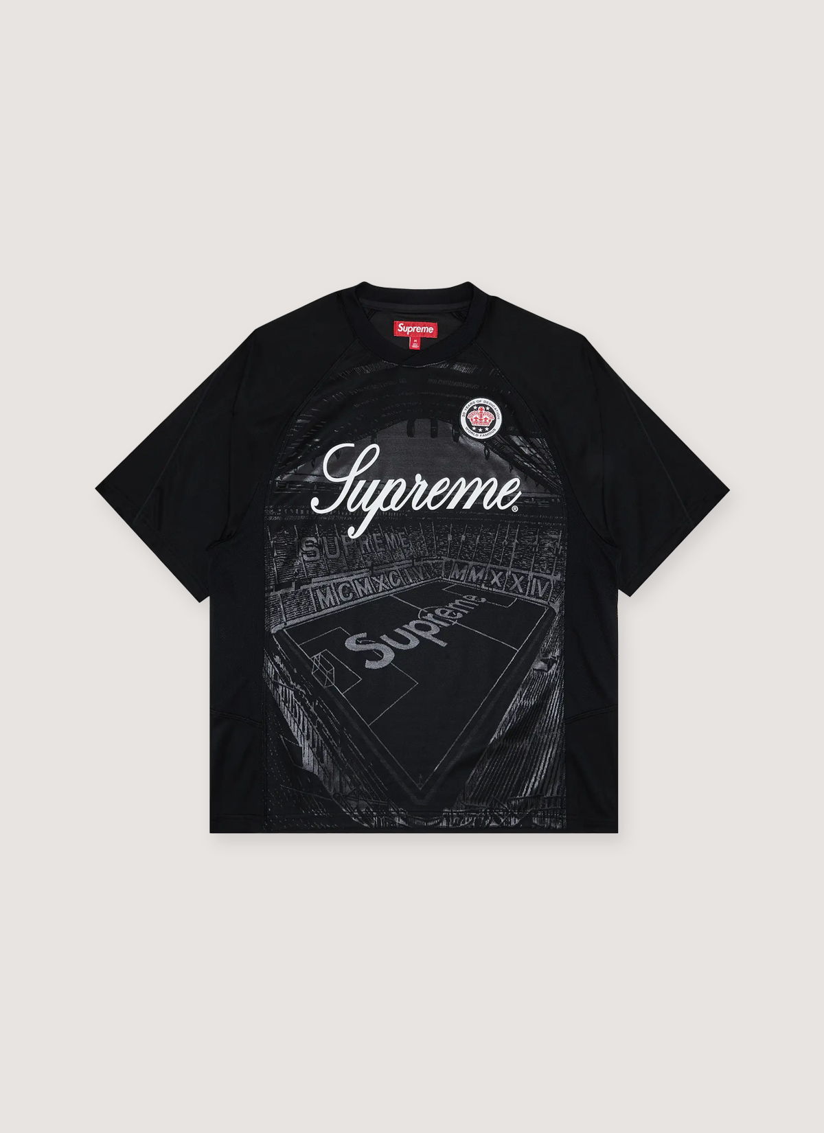 Supreme Jacquard Soccer Jersey Black – PIECES