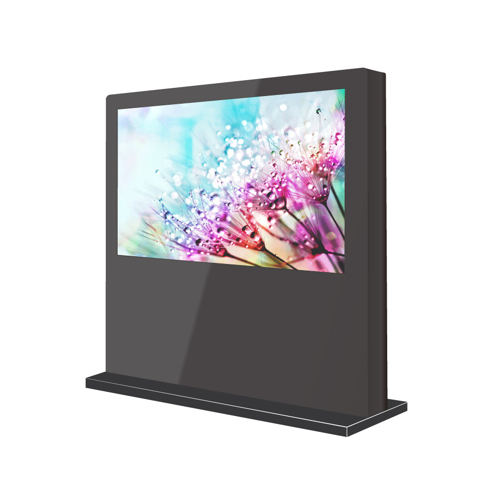 屋外用・IP65_エアコン内蔵】自立型デジタルサイネージ(横画面)[32～75