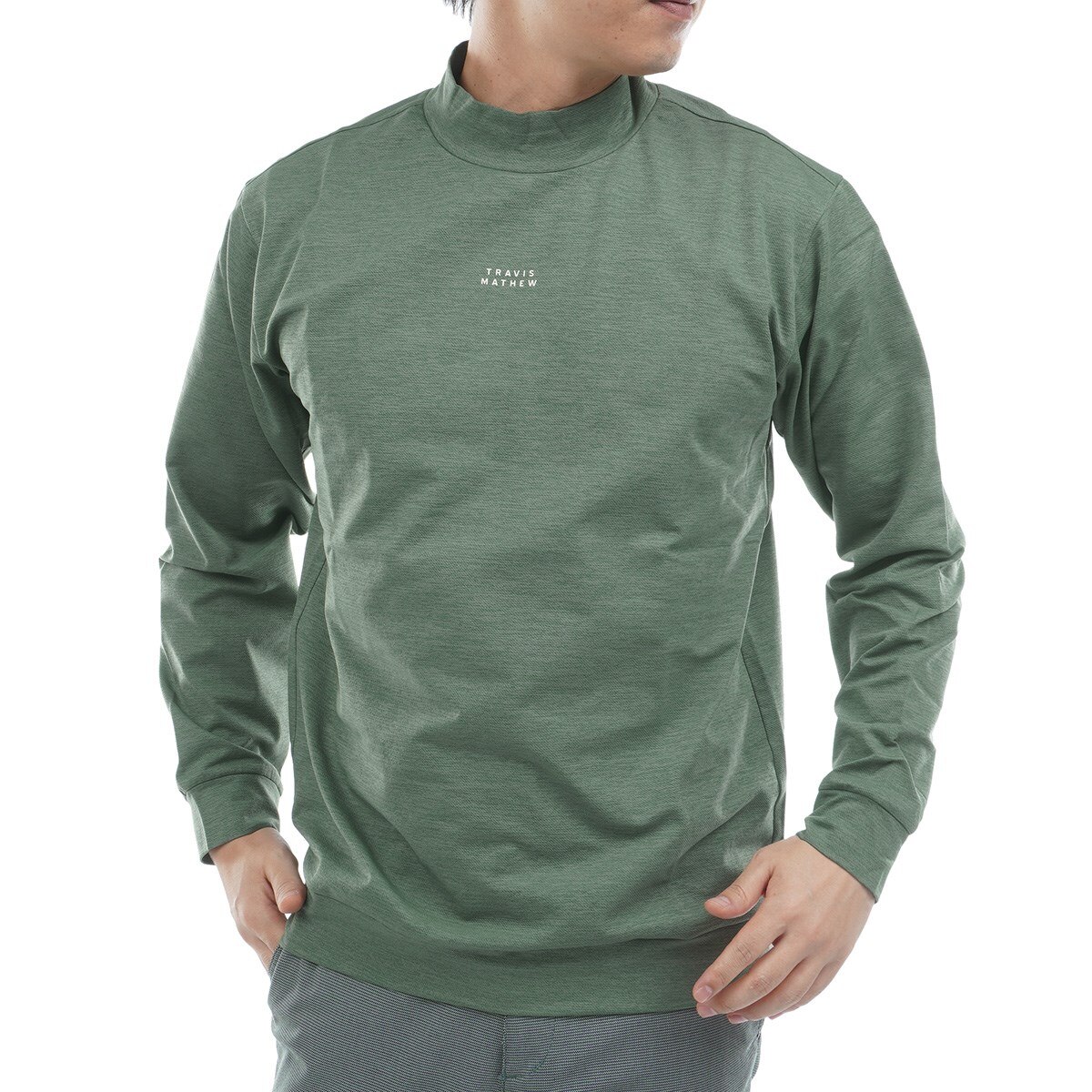 バックプリント モックネック長袖シャツ(長袖シャツ・ポロシャツ