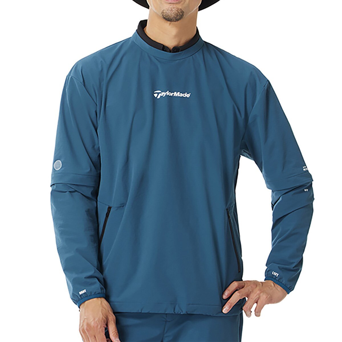 ストレッチ 2WAY コンバーチブル クルーネックプルオーバー(中間着