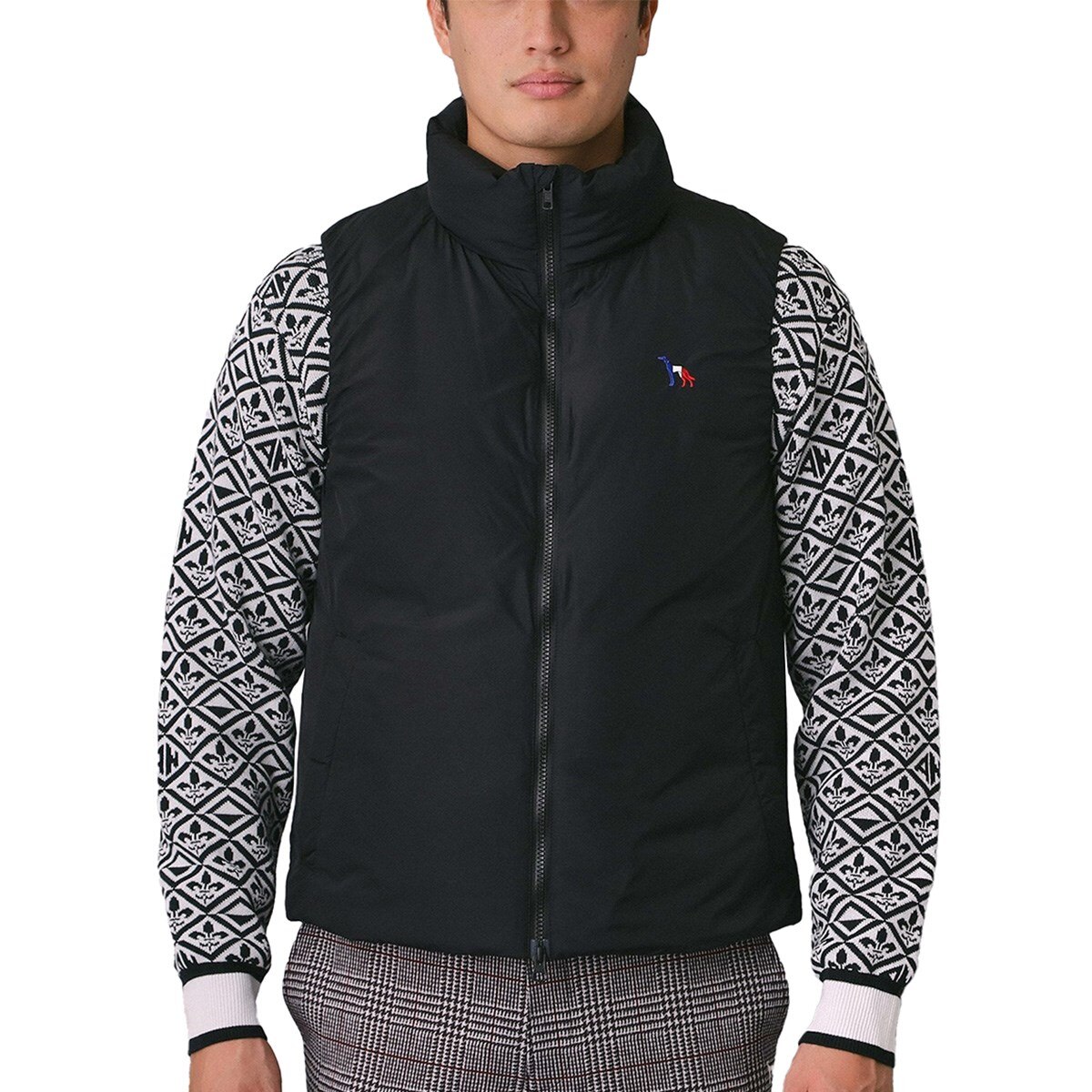 撥水 ジェットブラックダウンベスト(ベスト)|ADABAT NAVY(アダバット