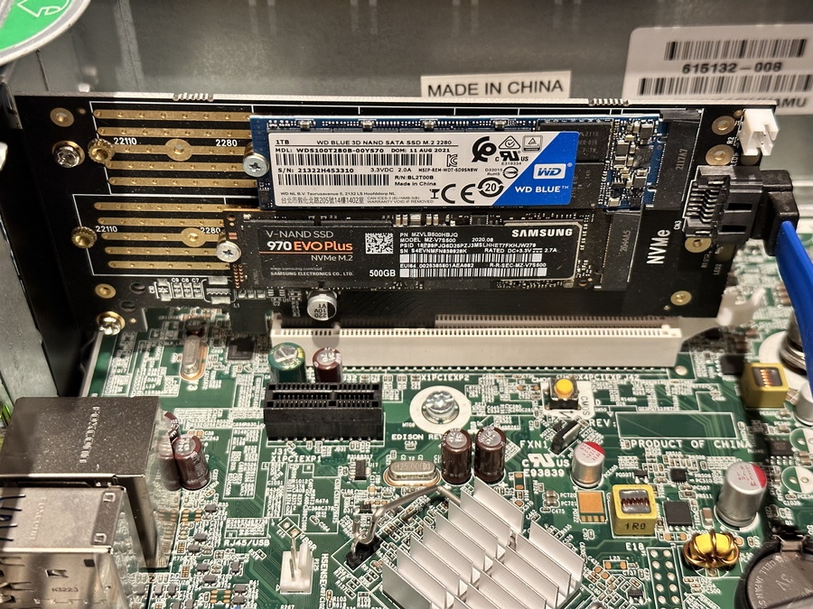 Install and boot from an NVMe SSD on a HP Compaq Elite 8300 SFF
