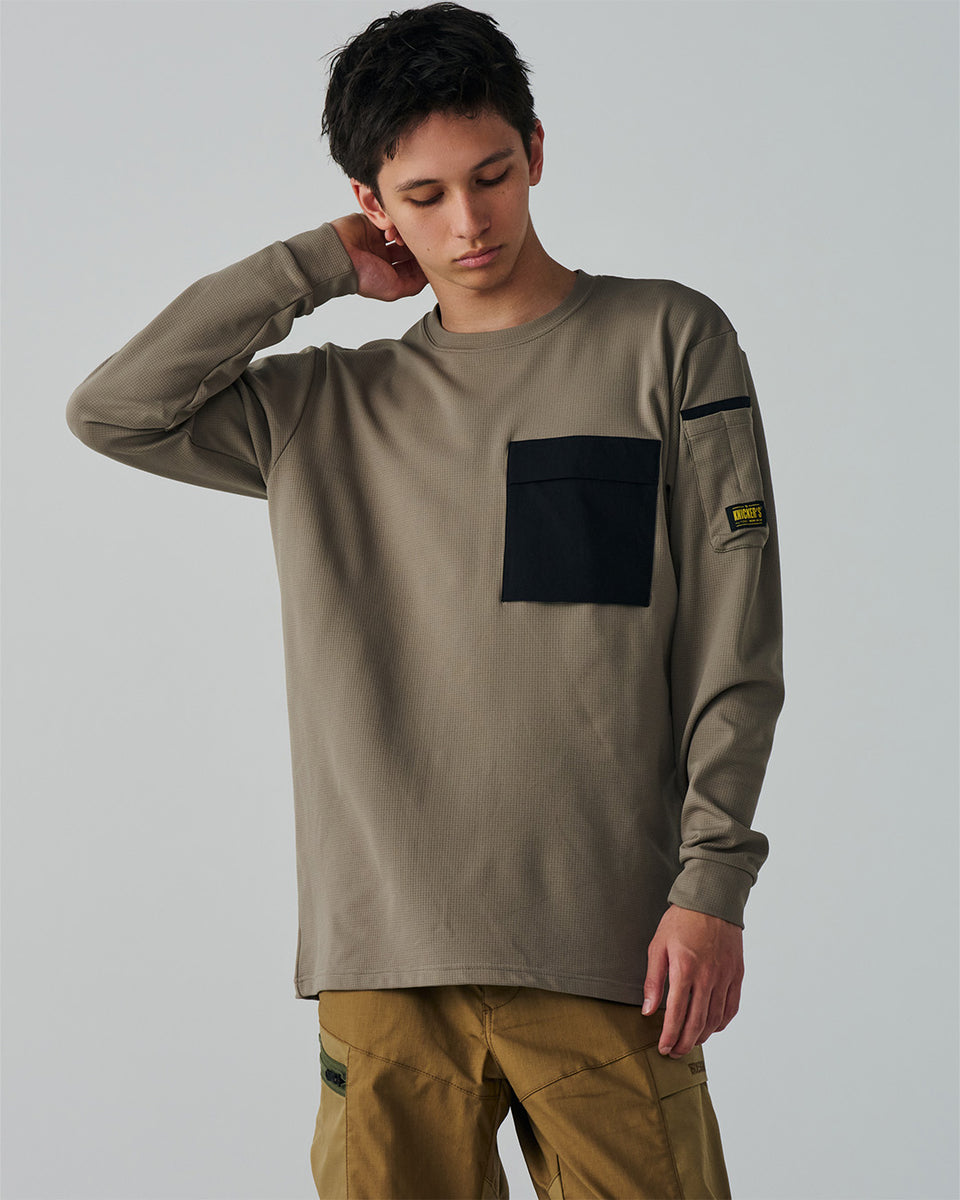 55353 ニッカーズドライワッフルロングスリーブTシャツ – TS DESIGN