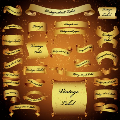 リボン/ヴィンテージ風のイラストai/eps | ベクタークラブ