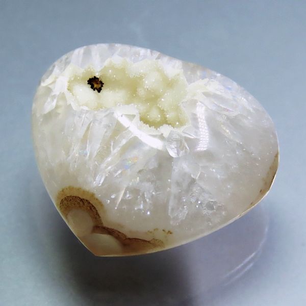 瑪瑙ジオード・ドゥルージー ハート型 32㎜ (4)