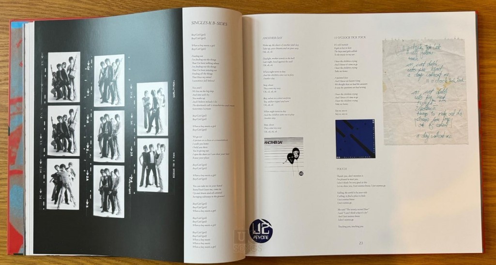 u2songs | A Look Inside The Complete Lyrics Vol 1 |