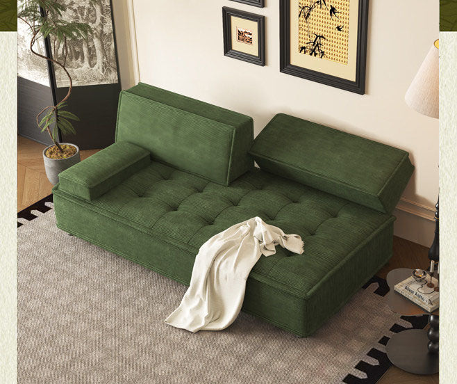 ソファ ソファベッド リビング寝室コーデュロイ生地高反発ウレタン使用