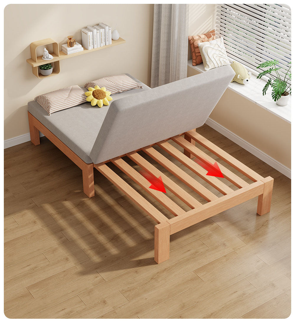 伸長式ベッド シングルベッドフレーム 天然木 G3-7252