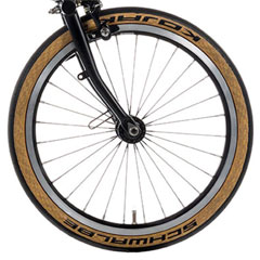 CYCLETECH-IKD : BROMPTON Kojak Folding Tan Wall Tyre 16 x 1 1/4