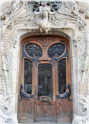 アールヌーヴォー柄ミラー」デザインミラー工房 JHA