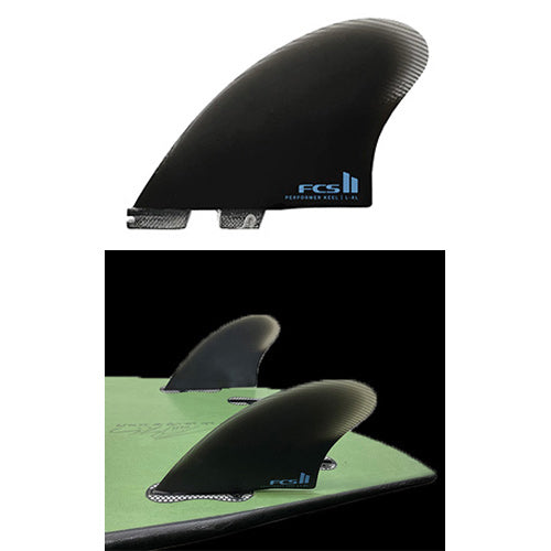 FCS II PERFORMER KEEL TWIN FIN SET / PG KEEL FIN / BLK /L-XL – Luvsurf