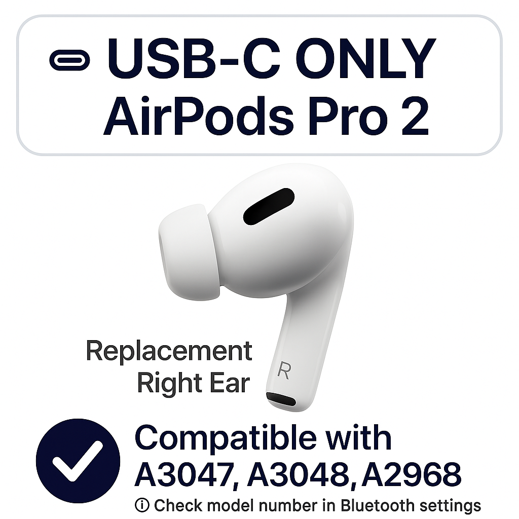 AirPods Pro (2nd Generation) USB-C Right Ear Replacement A3047