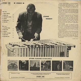 Lennie Hibbert / Creation (LP), Studio 1 | 中古レコード通販 大阪