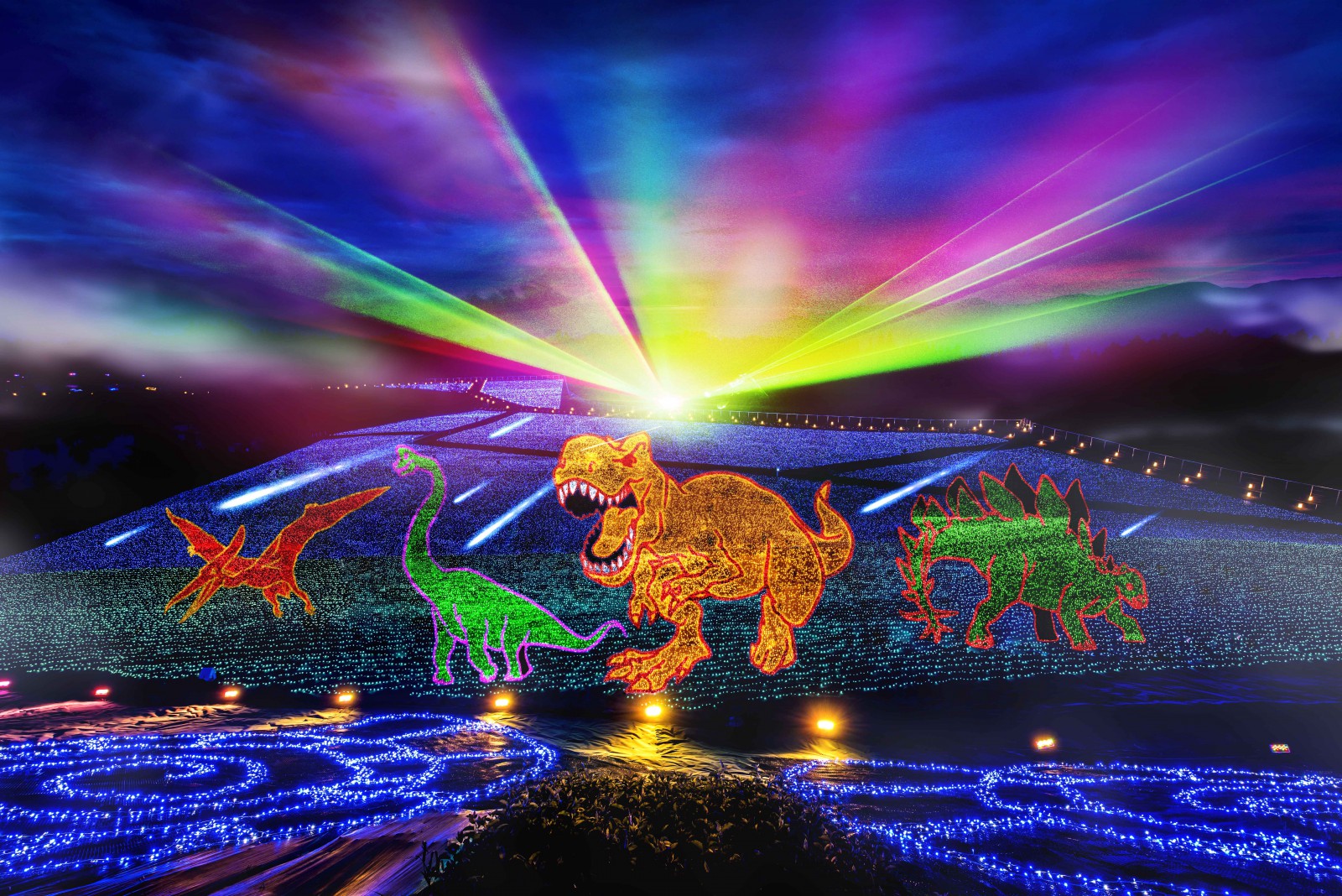 国内最大級“光の地上絵”と“奇跡のオーロラ”が登場！ 「ジオ