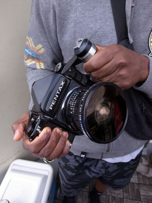 tokyo camera style — Photographer BBQ, Zushi Pentax 67 with 35mm