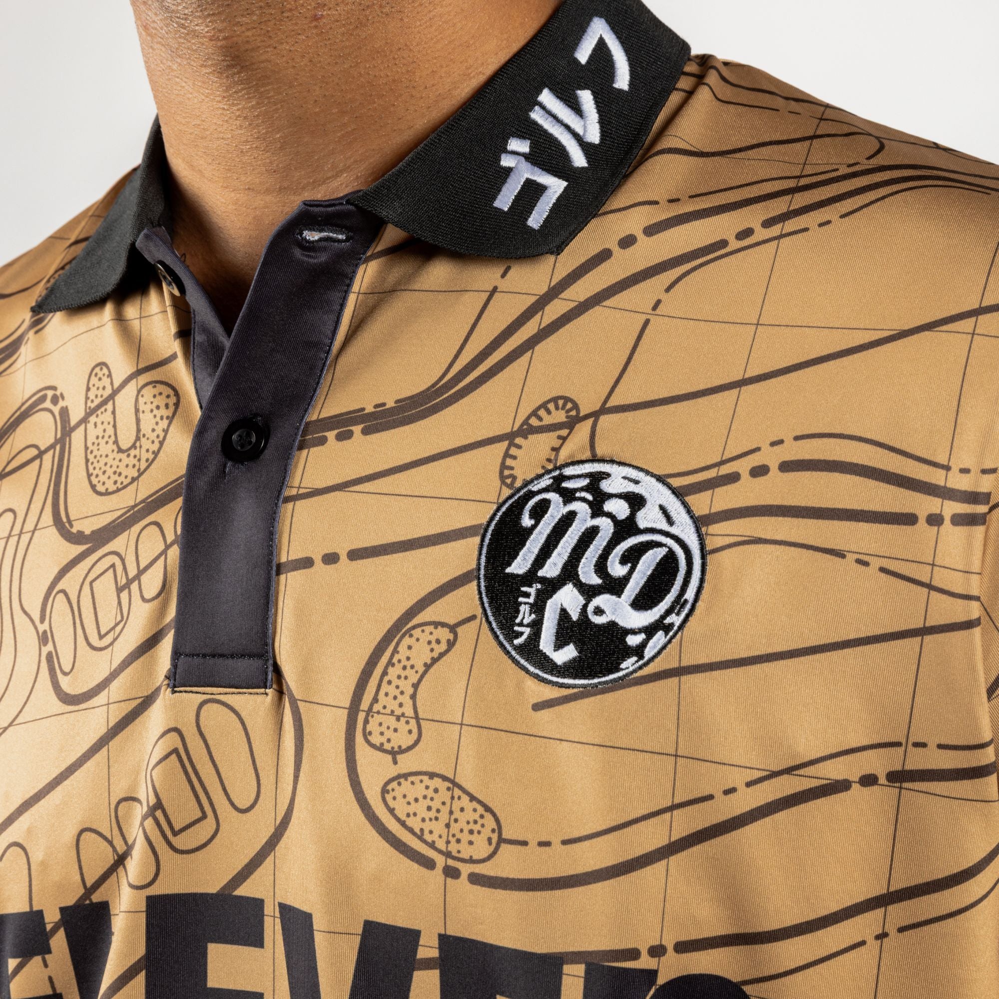 Midnight Driving Club Topographic Jersey Polo – 7Collection™