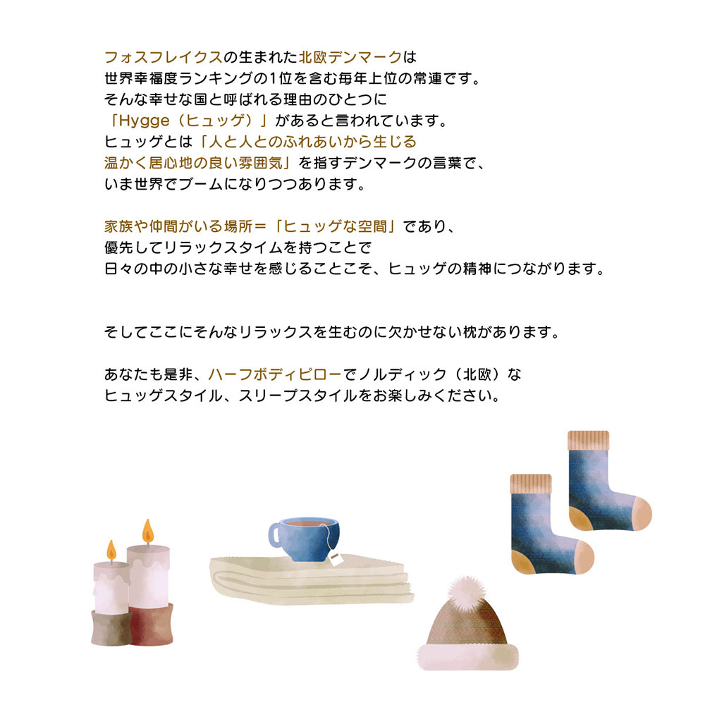 篠原化学 fossflakes フォスフレイクス ハーフボディピロー クラシック