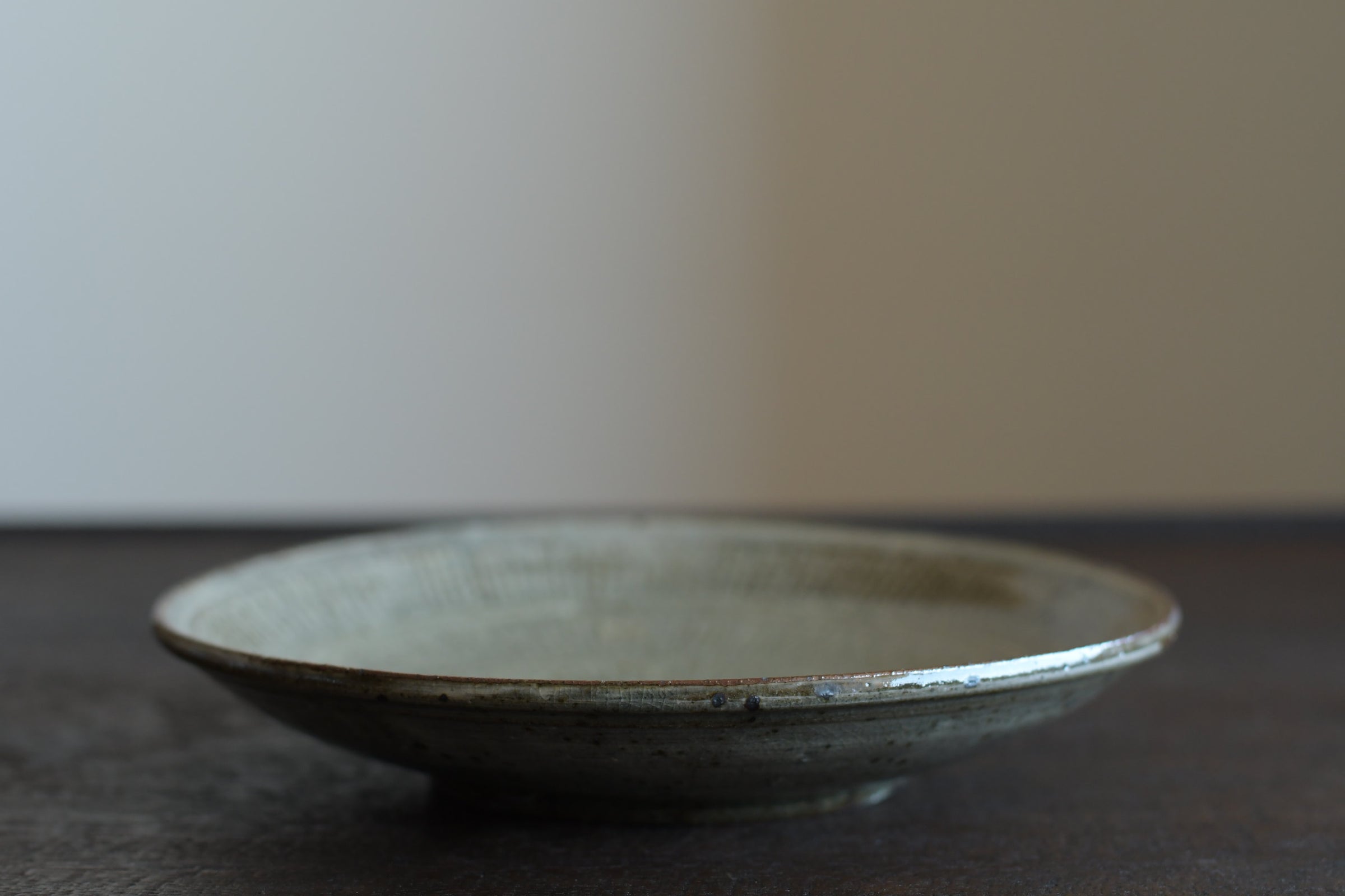 井上 茂｜灰釉印花三島7寸皿a | UTSUWA-HOTARU online store