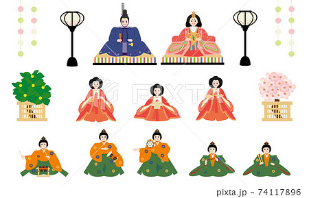 ひなまつり 雛人形ポップテイストセット （お内裏様・お雛様・三人官女