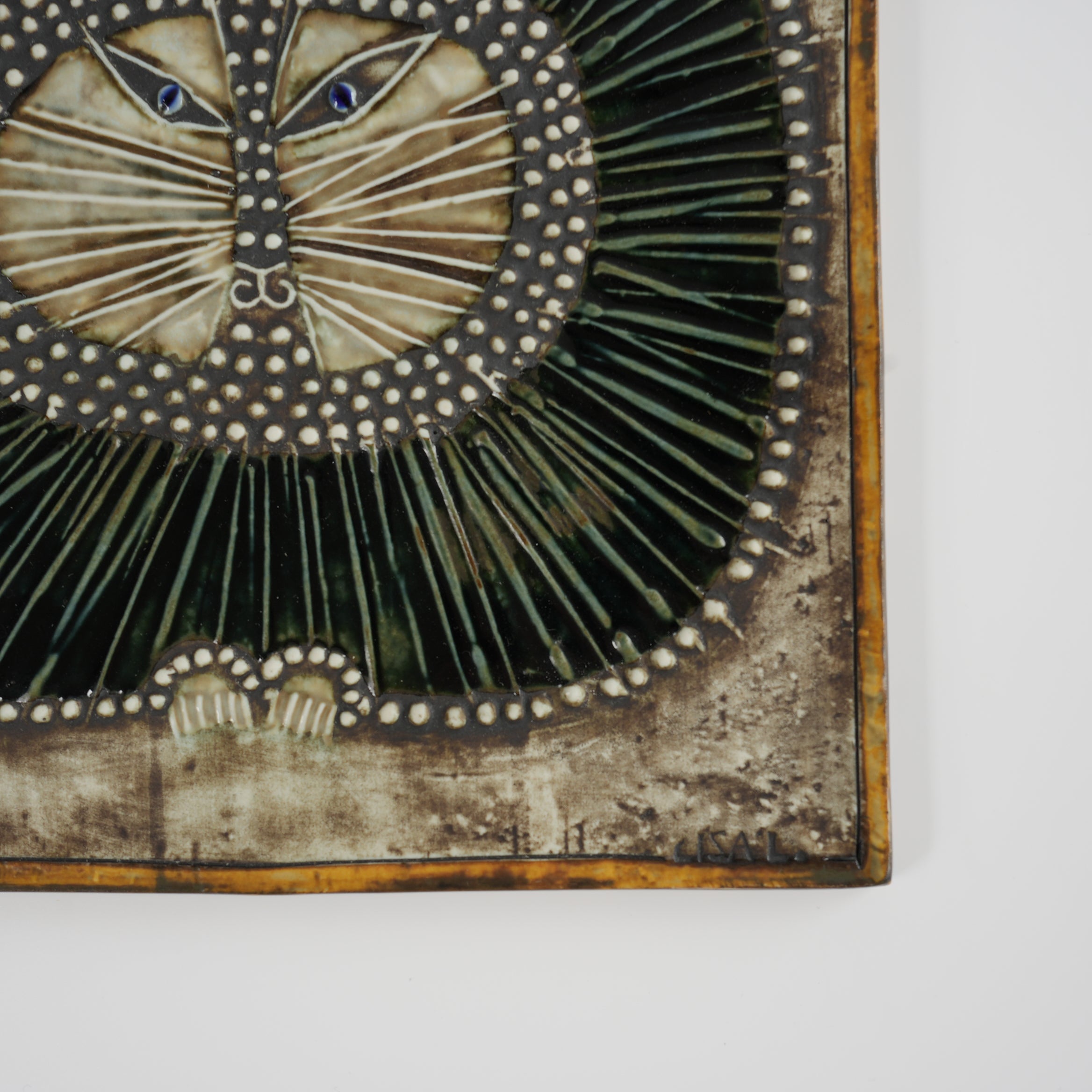 グスタフスベリ リサ・ラーソン 黒い丸猫の陶板（Katt） | 北欧食器