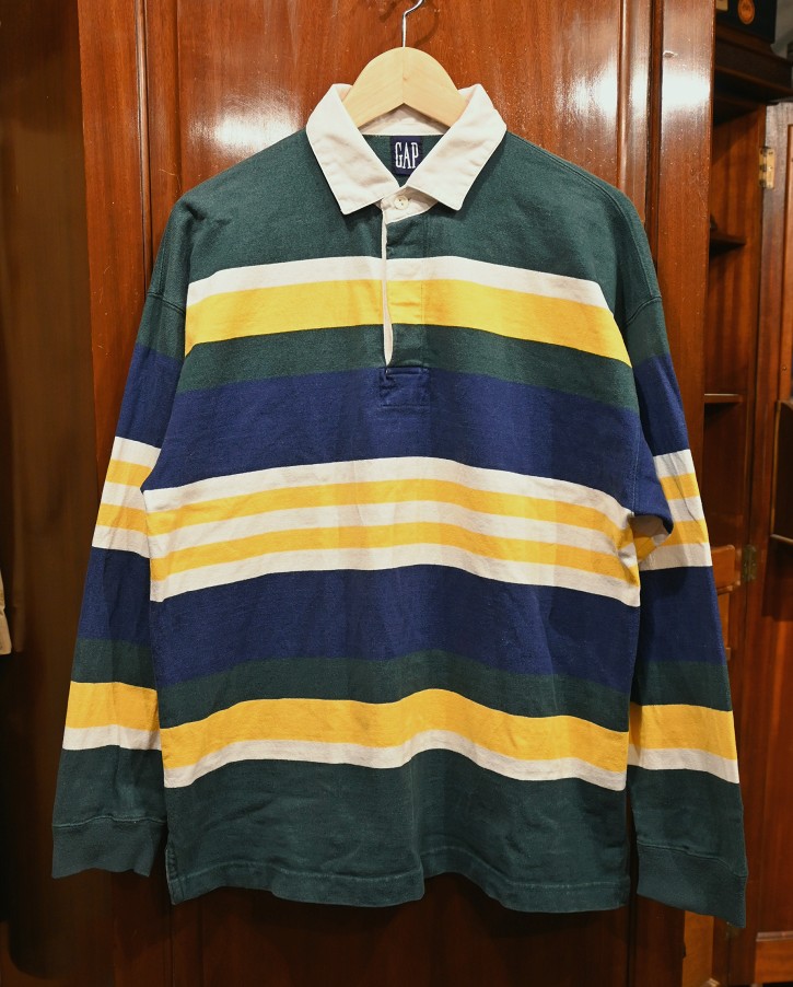 USED) 90s OLD GAP ラグビーシャツ (L) ラグビージャージ 中古