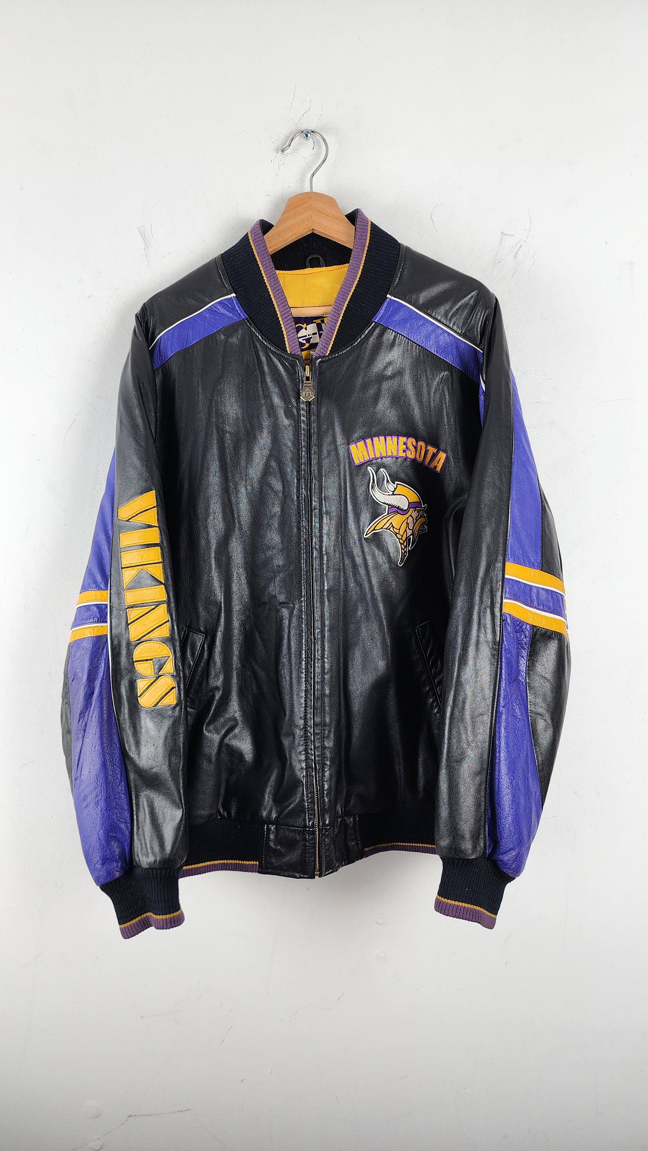 Vintage NFL Minnesota Vikings Leather Jacket – The Igala NYC