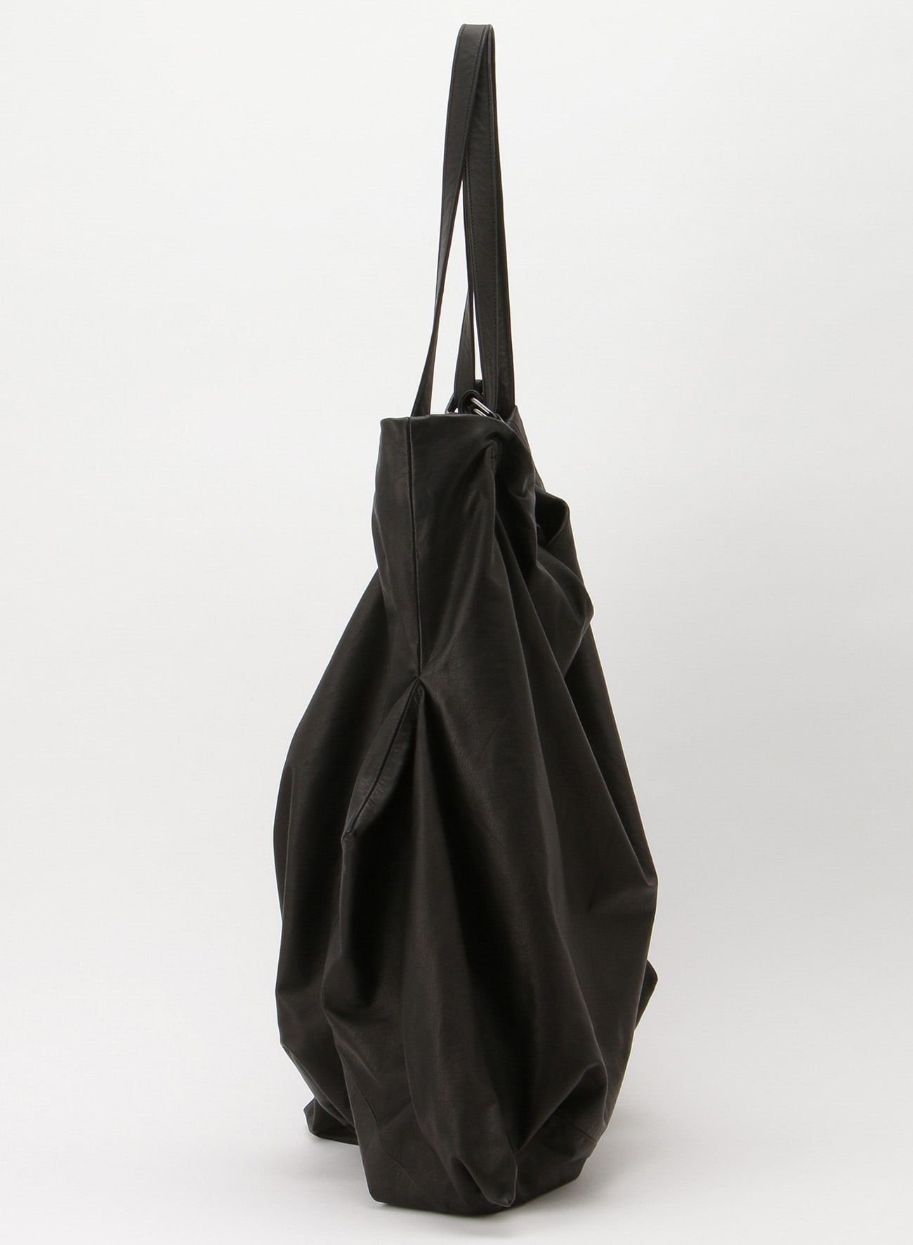 Unevenness tote(Leather)(FREE SIZE Black): discord Yohji Yamamoto