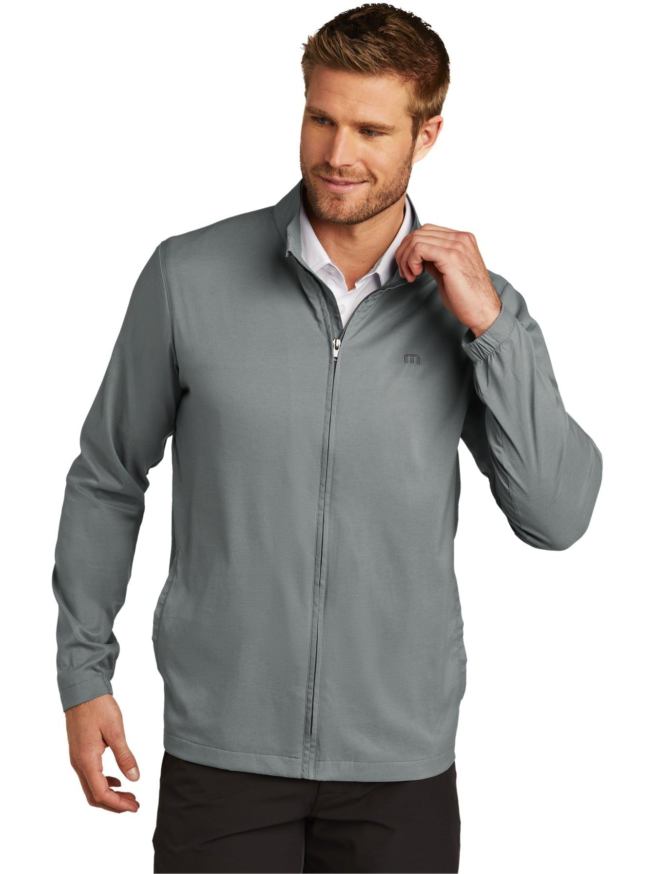 TravisMathew TM1MU422 Full-Zip Sweatshirt with Custom Embroidery