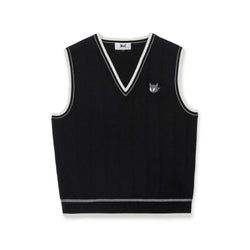 WOMEN トラッドストライプニットベスト ブラウン