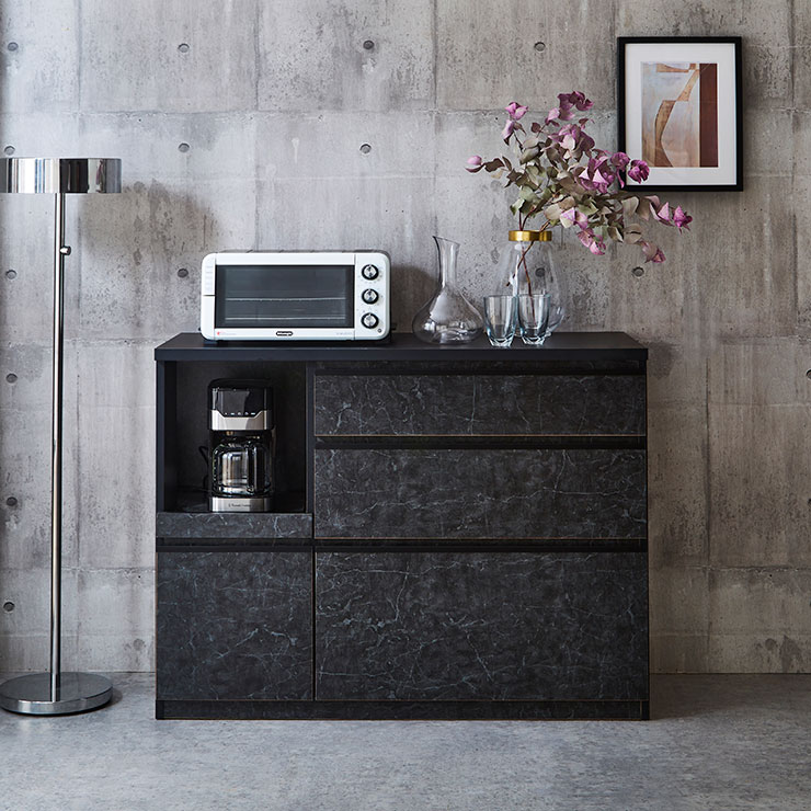 楽天市場】グレー（食器棚・キッチンボード｜キッチン収納）：収納家具