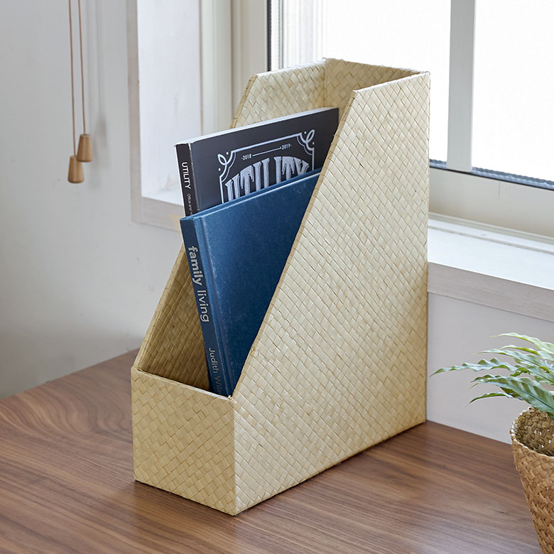 楽天市場】ラタン バスケット（マガジンボックス・ファイルボックス