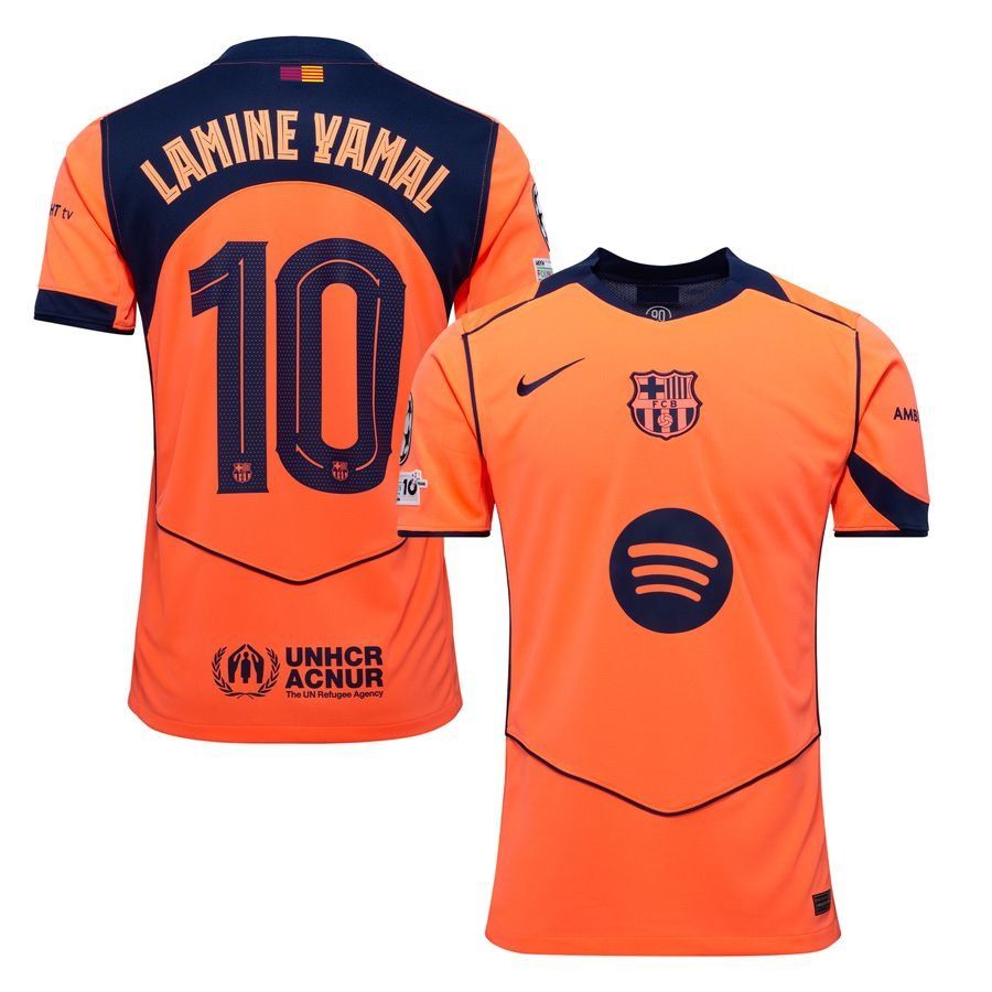 Barcelona 3rd Shirt 2025/26 Lamine Yamal 10 + Champions League