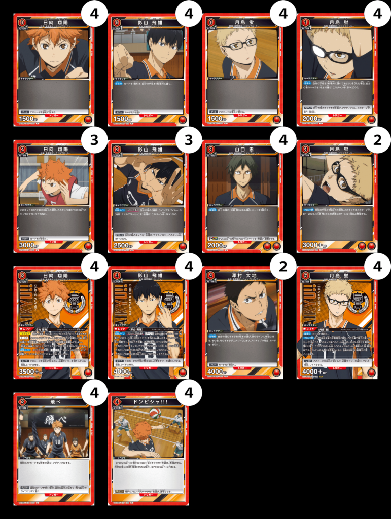 ユニオンアリーナ】ハイキュー!!の当たりカードとデッキレシピまとめ