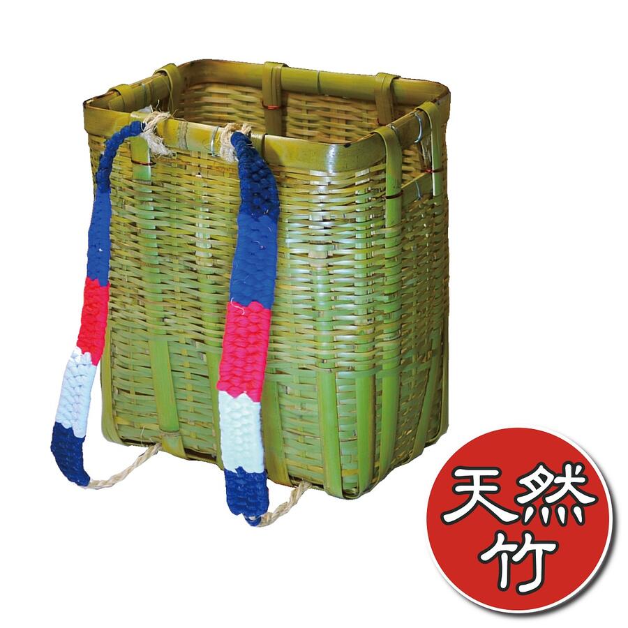 楽天市場】あす楽・送料無料【竹製背負いかご角型・小