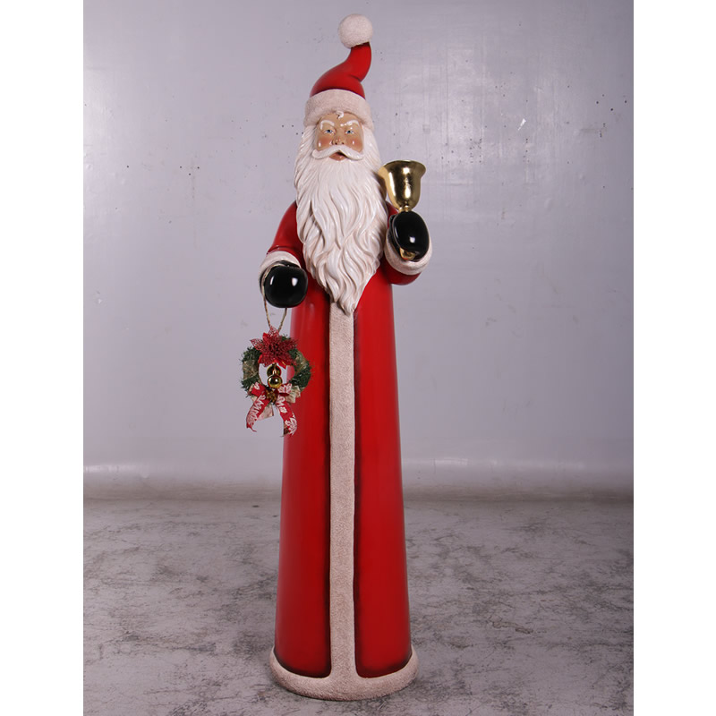 楽天市場】ベルとリースを持った細身のサンタ H182cm 大きい