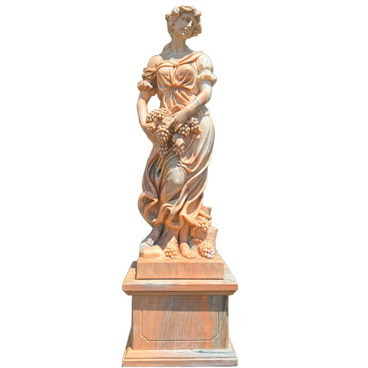 楽天市場】天然大理石彫刻 葡萄を抱えるヴィーナス 夏 ピンク H232cm