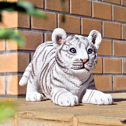楽天市場】B品 ホワイトタイガー 虎 トラトラの置物 置物 かわいい置物