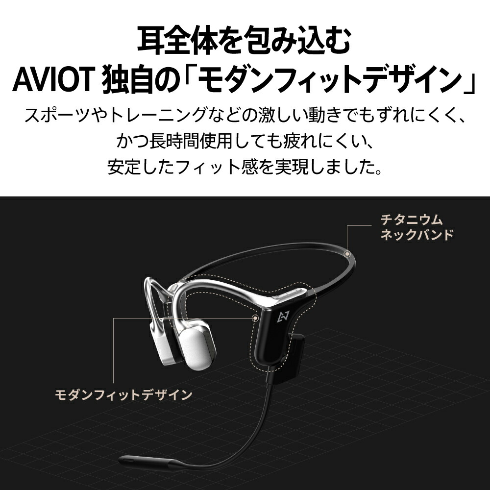 楽天市場】AVIOT WB-E1M 指向性ECMブームマイク付き 骨伝導 イヤホン