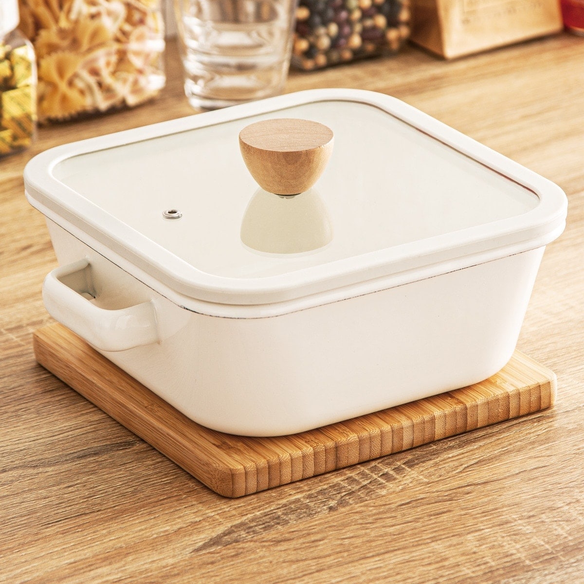 楽天市場】保存もできるIHホーロー角型鍋 (20cm) ニトリ 【玄関先迄